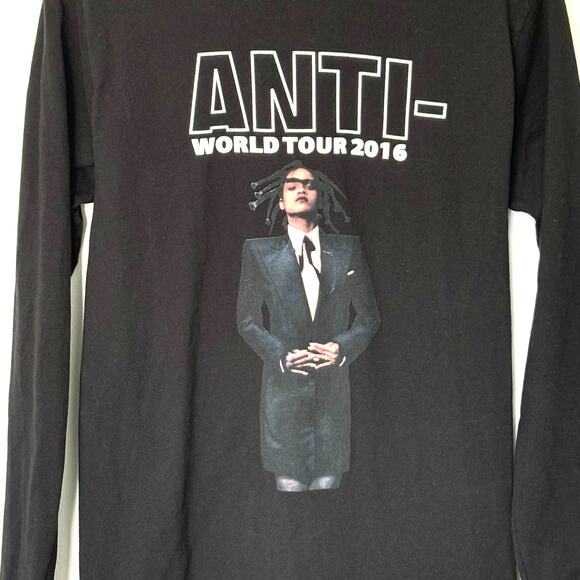 Rihanna Anti-World Tour 2016 Black Concert Long Sleeve Tee Size Small - Picture 4 of 6